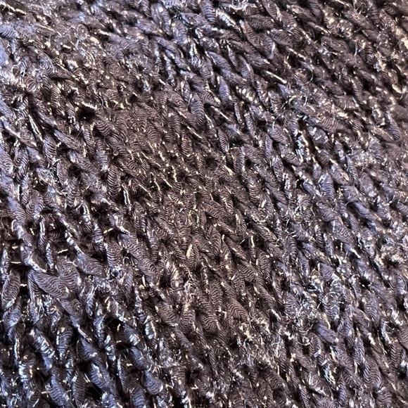 J. Jill  Sweater L Blue Knit Metallic Neutral Cozy Minimalist Preppy Academia - Picture 15 of 15